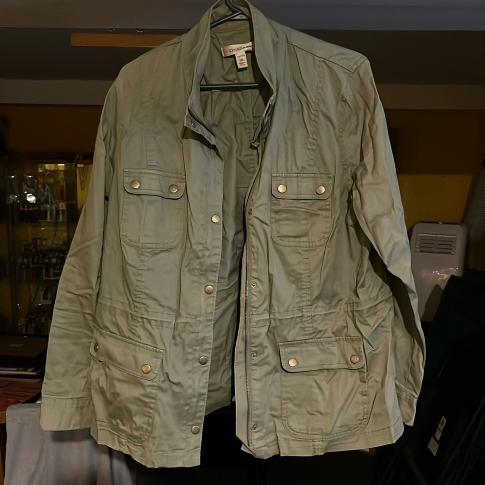 Casual Utility Jacket - Sage Green